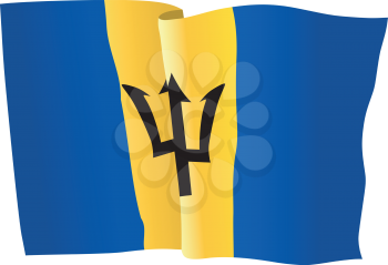 vector illustration of national flag of Barbados