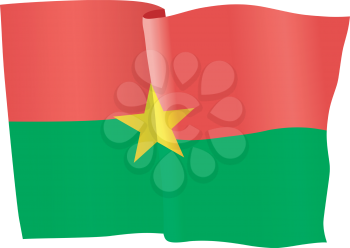 vector illustration of national flag of Burkina Faso