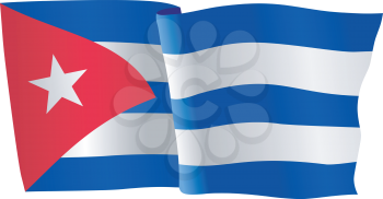 vector illustration of national flag of Cuba