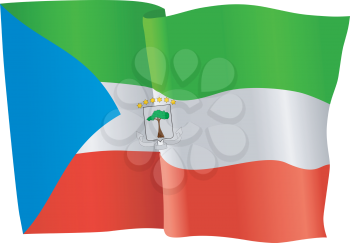 vector illustration of national flag of Equatorial Guinea