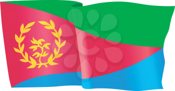vector illustration of national flag of Eritrea
