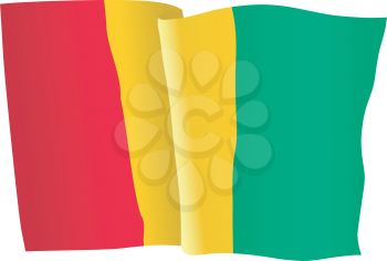 vector illustration of national flag of Guinea-Bissau