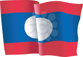 vector illustration of national flag of Laos