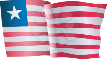 vector illustration of national flag of Liberia