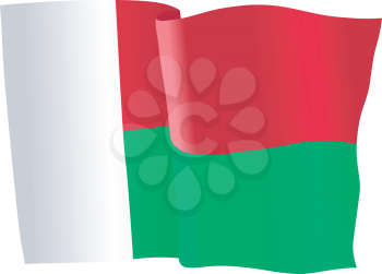 vector illustration of national flag of Madagascar