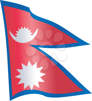 vector illustration of national flag of Nepal