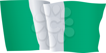 vector illustration of national flag of Nigeria