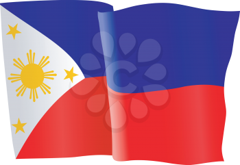vector illustration of national flag of Philippines