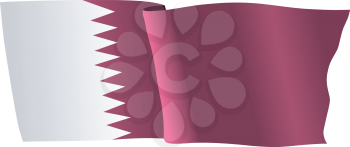 vector illustration of national flag of Qatar