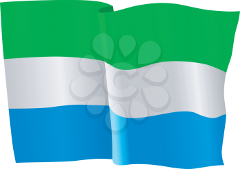 vector illustration of national flag of Sierra Leone