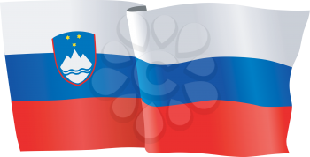 vector illustration of national flag of Slovenia