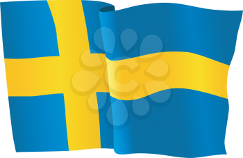 nvector illustration of national flag of Swede