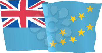 vector illustration of national flag of Tuvalu