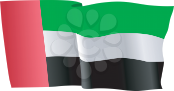 vector illustration of national flag of United Arab Emirates