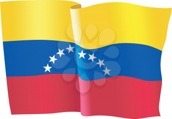 vector illustration of national flag of Venezuela
