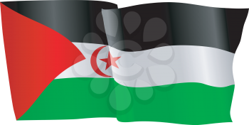 vector illustration of national flag of Western Sahara