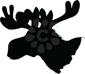 black silhouette of moose