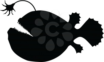 silhouette of deep-sea fish