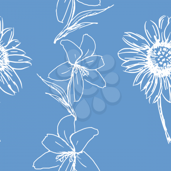 sample of seamless background with flower