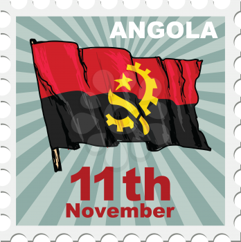 post stamp of national day of Angola