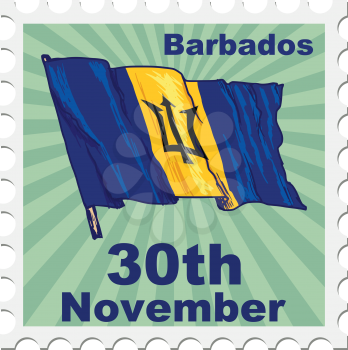 post stamp of national day of Barbados