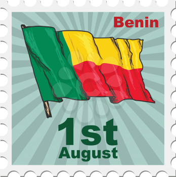 post stamp of national day of Benin