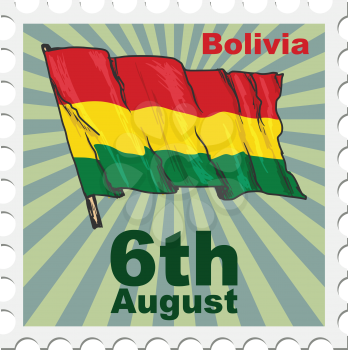 post stamp of national day of Bolivia