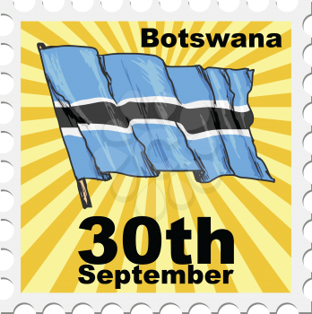 post stamp of national day of Botswana