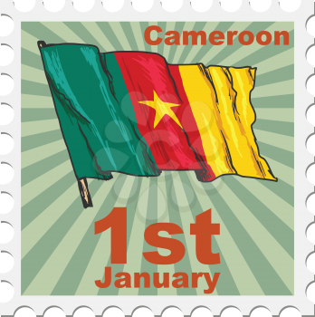 post stamp of national day of Cameroon