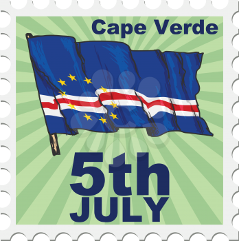 post stamp of national day of Cape Verde