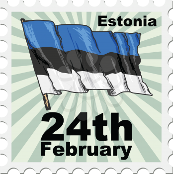 post stamp of national day of Estonia