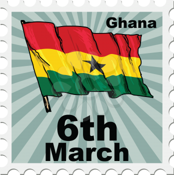 post stamp of national day of Ghana