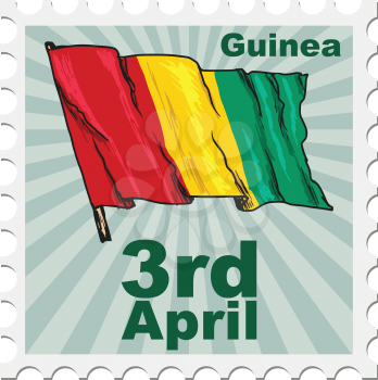 post stamp of national day of Guinea
