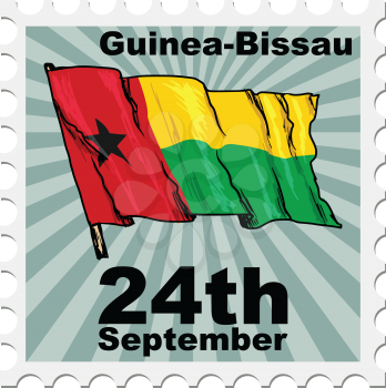 post stamp of national day of Guinea-Bissau