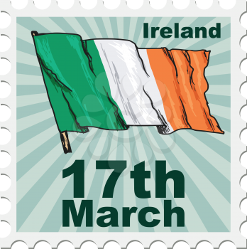 post stamp of national day of Ireland