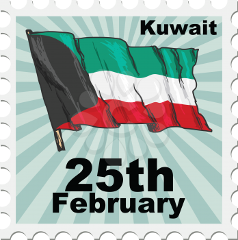 post stamp of national day of Kuwait