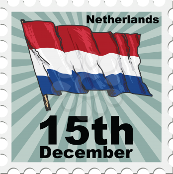 post stamp of national day of Netherlands