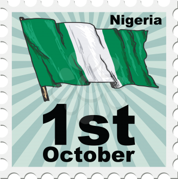 post stamp of national day of Nigeria