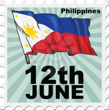 post stamp of national day of Philippines