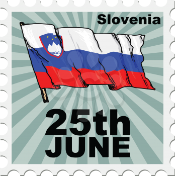 post stamp of national day of Slovenia