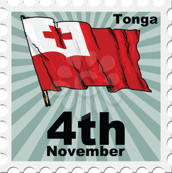 post stamp of national day of Tonga