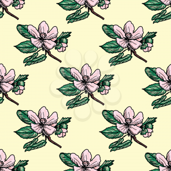 sample of seamless background with flower
