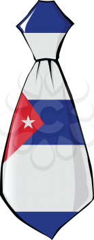 necktie in national colours of Cuba