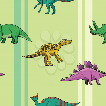 sample of seamless background with dinosaurs