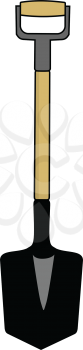 vector illustration of shovel, working tool