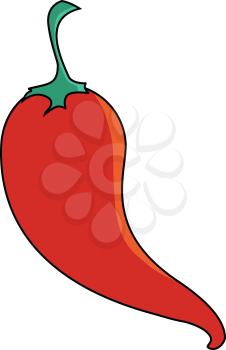 vector illustration of hot chili pepper