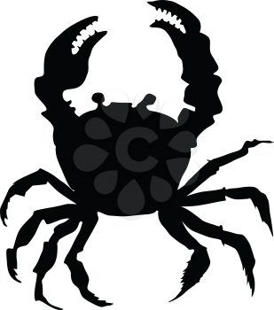 silhouette of crab