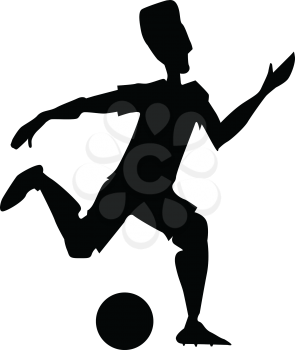 silhouette of football forward