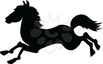 silhouette of racing horse