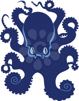 silhouette of octopus